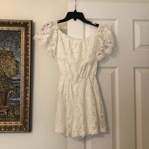 White, lacy romper!